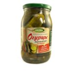 DIM'S PICKLED GHERKINS HOT  "DEREVENSKIE OSTRIJE" 12x880g